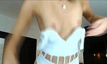 young girlfriend filmed on webcam