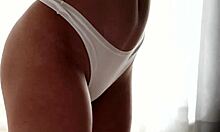 Euro Model Masturbates Shaved Pussy