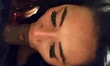 La teen 18+a takes a full load on big cock blowjob