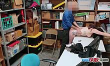 Teen Raven caught stealing, interrogated by officer in office.