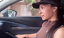 Hey, this petite Colombian teen gets fucked by a driver, deep blowjob breaks her tight pussy, she begs for cum! 😏