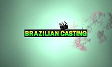 Gaby, a sexy girl, comes for her Brazilian casting presentation.