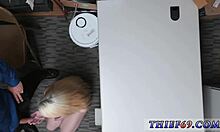 Petite teen gets hardcore fucked during first theft attempt