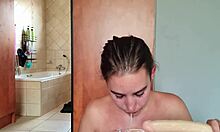 Gathering saliva as i repeatedly fuck my throat with a double ended dildo saliva fetish