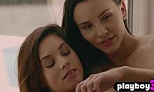 look at these four perfect models flashing their big tits on the beach