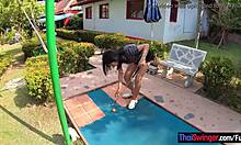 Amateur thai teen sucks at minigolf but excels in hardcore blowjobs