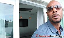 blonde teen gets facial cumshot