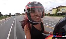 Amateur Asian teen gf blows her big cock boyfriend after a day out 😍