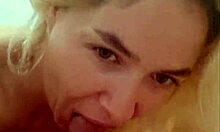 Hey, I'm filming myself giving a deepthroat blowjob to his cock