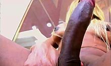 Blonde ladyboy with big shaft makes me feel wild. I can't stop watching her webcam show.
