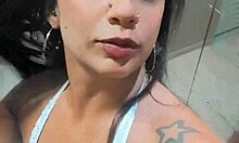 Brunette Prostitute LICKS Big Cock in INTERRACIAL Anal CREAMPIE Show