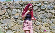 Redhead teen tries outdoors fuckdates!