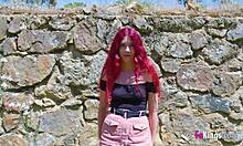 Redhead teen tries outdoors fuckdates!