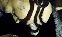 BBC Dick Sucking 3 - Sloppy Ebony Amateur Spits and Sucks in Car