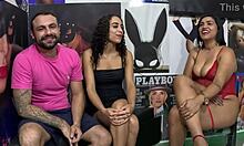 Quickie orgy turns into cum swapping with husband's huge cock