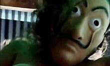 Religious stepsister fucks hard after meeting, I waited naked, she masked and begged for intense anal to relax