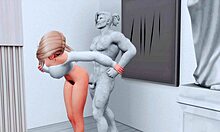 Perverted Teen Had Hard Sex With Animated Statue!