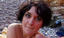 French amateur fucks hard outdoors!