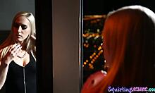 uhh, these sexy lipstick lesbians got so wet and wild together!