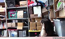 Cute Brunette Anastasia Steals Sex Toy And Offers Pussy In Doggystyle Blowjob Rough Reality Shop Scene