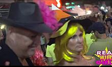 Sluts Flash On Street At Fantasy Fest Outdoors