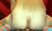 Close up as I wreck my tight ass riding this huge dildo hard