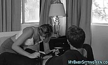 i got a hot cumshot as a babysitter