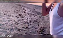 Flashing Big Tits At Sunset Publicly Nude