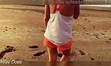 Flashing Big Tits At Sunset Publicly Nude