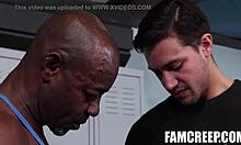 Big Muscled Aaron Trainer Joins Stepson Matt Heron At Gym For Intense Cock Action