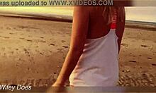 Flashing Big Tits At Sunset Publicly Nude