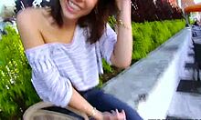 krystal banks in pov with tight wet pussy sucking cock