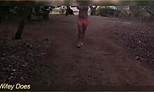 Flashing Big Tits At Sunset Publicly Nude