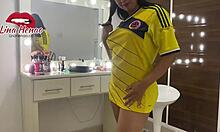 I gave lover footjob and teased big ass