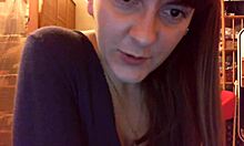 weird alternative doll gets shiny massage with oil on curvy body