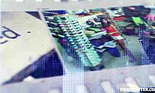 Police officer interacts with brunette teen at work