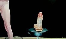 Gay sissy rides big dildo, feeling so submissive