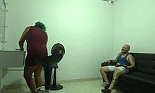 I GET EXCITED watching the Colombian maid CLEAN, then offer a TIP for her to SUCK my dick.