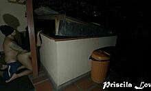 Hot Lovers Fuck Outdoors At Night