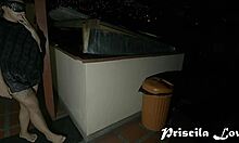 Hot Lovers Fuck Outdoors At Night