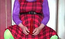 shy crossdresser tries homemade dildo