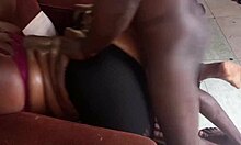 Amateur gets bent over for doggystyle blowjob and handjob