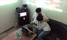 japanese couple can't hold back in karaoke 😈