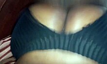 Amateur gets bent over for doggystyle blowjob and handjob