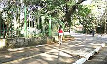 Intense Sex With Brunette On Construction Site