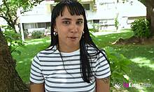 Sweet teen Moli Myers turns fierce, bent over for intense cumshot when alone