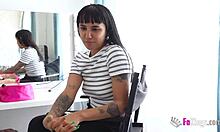 Sweet teen Moli Myers turns fierce, bent over for intense cumshot when alone