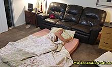 Fucking a hot shaved pussy on the floor with intense passion