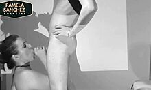 Pamela Sanchez gives slimy deepthroat blowjob to jesus sanchezx at party