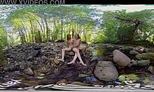 ana molly and belle get naughty outdoors